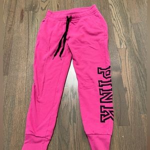 Victoria's Secret Pink Sweatpants Joggers Skinny Collegiate Lounge Pants